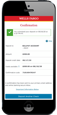 Wellsfargo Mobile Deposit